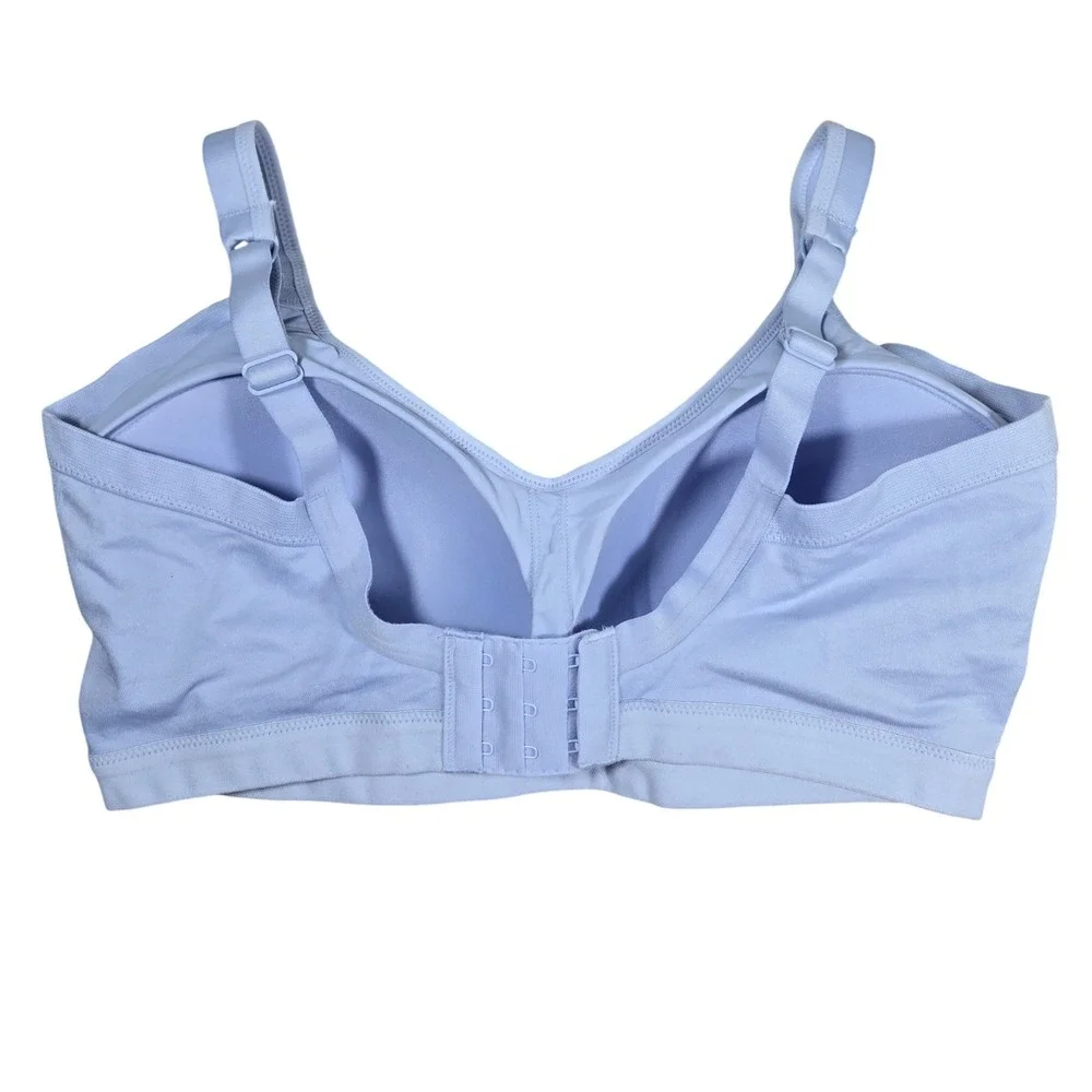 Warners Easy Does It Seamless Stretch Wireless Bra Light Blue RM3911A Large NWT